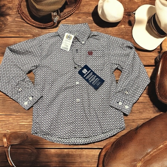 NWTS Cinch boys Western/Cowboy/Rodeo shirt, size 2, quality, 100% cotton - Picture 5 of 9